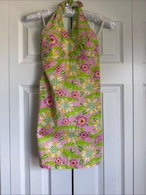 Lilly Pulitzer Girl’s Size 10 Halter Dress. Floral Gator Print.